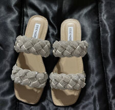 Newbie Braided Sandals Slides Rhinestone By Steve Madden Size 9 New myynnissä  Leverans till Finland
