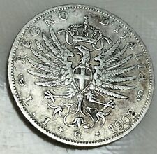 Lira 1902 argento usato  Sovramonte