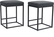 2 Bar Stools with Footrest, Kitchen Chairs PU Leather for sale  Shipping to South Africa