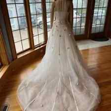 Mon Cheri Ivory Champagne Satin Detach Train Wedding Gown Bridal Dress Size 8 for sale  Shipping to South Africa