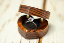 Ręcznie robione pudełko na pierścionek zaręczynowy w kształcie serca, z drewna zebrano na sprzedaż  PL