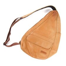 L.L. Bean Crossbody Sling Backpack Bag Ameribag Brown Leather Healthy Back 18”, used for sale  Shipping to South Africa