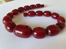 Used, Original Vintage 1930's Cherry / Amber Bakelite Chunky Bead Necklace for sale  LONDON