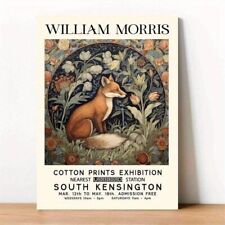 Impressão artística em tela William Morris Fox sem moldura de algodão exposição grande comprar usado  Enviando para Brazil