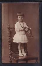 Cartolina fotografica bambina usato  Italia