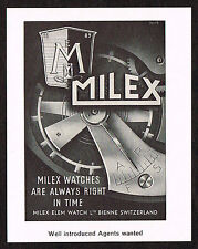 1950s Vintage Milex Elem Watch Print Ad b for sale  Shipping to South Africa