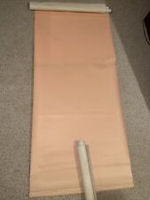 Vintage Pair 70s Vinyl Roll Up Window Shades Blinds 30x70" Pink Retro Mod Spring for sale  Shipping to South Africa