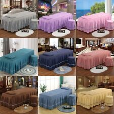Used, Salon Bed Sheet Massage Table Skirt Facial Valance bed Cover with Face Hole for sale  Shipping to South Africa