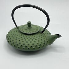 Japanese Cast Iron Tetsubin Teapot Green Dots, used for sale  Shipping to South Africa