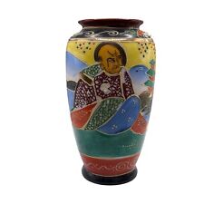 Japanese Satsuma Style Moriage Hand Painted Vase Made in Japan 6” Tall READ for sale  Shipping to South Africa