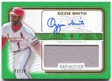 2023 Topps Definitive Ozzie Smith Autograph Relic Green Jersey Auto #/10 for sale  Shipping to South Africa