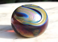 Used, Signed 1975 Craig Zweifel Art Nouveau Iridescent Glass Paperweight 3" Diam for sale  Shipping to South Africa