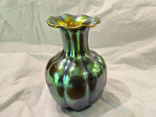 Zsolnay Green Eosin  Porcelain, Beautiful Fluted Vase ! for sale  Shipping to South Africa