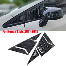 2x Guarnição de tampa de persiana de janela frontal lateral de fibra de carbono para Honda Civic 2011-2015 comprar usado  Enviando para Brazil