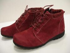 Women's 9 XX 4E EEEE W Propet Delaney Ankle Boots Burgundy Suede Leather Lace-Up for sale  Shipping to South Africa