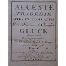 Gluck alceste opéra d'occasion  Blois