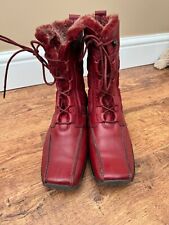 Womens red boots for sale  BARNSLEY