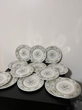 13 Royal Doulton Provencal Bread Dessert Plates Green 6.5" TC1034 set Inglaterra comprar usado  Enviando para Brazil