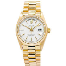 Rolex Day-Date 18038 18k YG President relógio masculino automático mostrador branco 36mm comprar usado  Enviando para Brazil