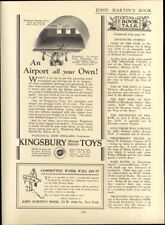 An Airport All Your Own Kingsbury Toys ad 1929 for sale  Shipping to South Africa