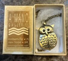 bronze owl watch necklace for sale  Staten Island