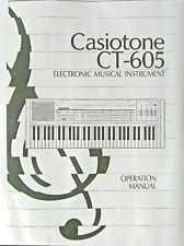 Manual do proprietário operacional do usuário para teclado eletrônico Casio Casiotone CT-605. comprar usado  Enviando para Brazil