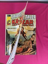 Savage Tales #11 1975 - ¡Doble cubierta! Cómic de revista Marvel Curtis - KA-ZAR - EN MUY BUEN ESTADO segunda mano  Embacar hacia Mexico