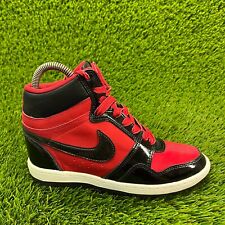 Usado, Nike Force Dunk Sky Hi Mujer Talla 7 Rojo Negro Zapatos Atléticos Tenis 629746-600 segunda mano  Embacar hacia Argentina
