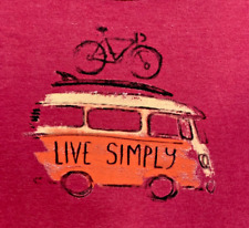 Usado, Camiseta Masculina X-Large Tipo 2 VW Bus Surf Bicicleta Live Simply comprar usado  Enviando para Brazil