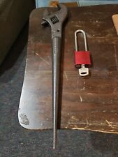 Klein 16" Adjustable Spud Crescent Wrench Ironworkers 3239 1 5/8", used for sale  Akron