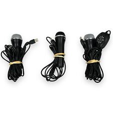 Lote de 3 microfones Rock Band Guitar Hero Logitech E-UR20 preto com fio USB comprar usado  Enviando para Brazil