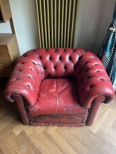 Red leather chesterfield for sale  LOUGHBOROUGH