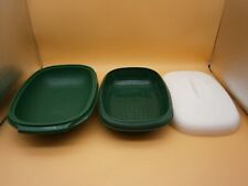 Tupperware #1273-4 Verde Floresta 3 Peças Filtro Vaporizador Vegetal/Arroz Vintage comprar usado  Enviando para Brazil