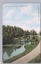 Cartão postal antigo de 1909 para passeios de barco em lago artificial em parque, Ottawa, Ontário comprar usado  Enviando para Brazil