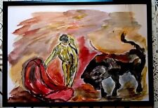 Corrida aquarelle tauromachie d'occasion  Carpentras