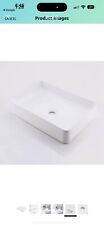 KES Bathroom Vessel Sink 20 Inch Above Counter Rectangular White Ceramic for sale  Shipping to South Africa