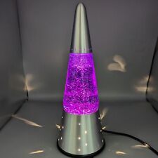 Lâmpada vintage Lava Lite base luz das estrelas roxo bruxo glitter prata 15" , usado comprar usado  Enviando para Brazil