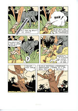 TINTIN AU CONGO Litho Planche n°68 - Edition Hergé Moulinsart 2019 Carte 24x17cm d'occasion  Vincey