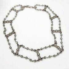 Tommassini Edwardian Style Grey Swarovski Silver Tone Choker Collar Necklace for sale  Shipping to South Africa