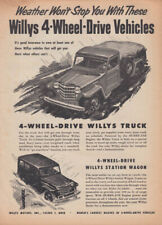 Weather will’t stop you with Willys Jeep 4-Wheel-Drive Pickup & Wagon Ad 1954 comprar usado  Enviando para Brazil