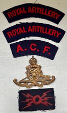 WW2 Royal Artillery RA cap battle dress badge British Army WWII patches BD patch for sale  Shipping to Ireland
