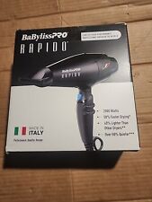 BaByliss PRO Rapido Black 2000 Watts Electric Professional Hair Dryer #BRAP1 for sale  Shipping to South Africa