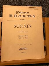 Brahms sonate clarinette d'occasion  Rennes