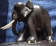 Vintage hardwood elephant for sale  LEEDS
