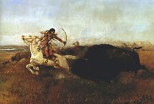 Indians hunting buffalo for sale  Cambria