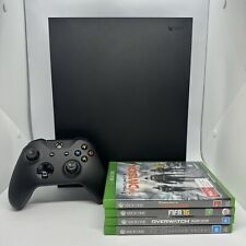 Console Microsoft Xbox One X 500GB + controle e cabos OEM + pacote com 4 jogos, usado comprar usado  Enviando para Brazil