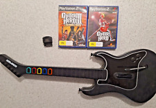 Controlador de guitarra inalámbrico PS2 Guitar Hero con dongle y juegos PlayStation 2 segunda mano  Embacar hacia Argentina