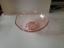 Antique/Vintage  Pink Depression Glass Bowl 8 1/4 Inches Wide By 3 Inches Deep for sale  Shipping to South Africa
