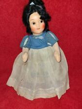 RARE Snow White Oil Cloth Mask Face Doll w / Original Dress by Ideal 16 "1930s segunda mano  Embacar hacia Mexico