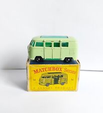 MATCHBOX LESNEY 34 VOLKSWAGEN CAMPER CARAVETTE FINE BLACK WHEELS! & D BOX, used for sale  Shipping to South Africa